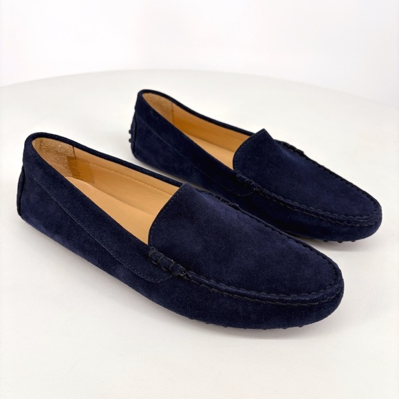 M. GEMI | The Felize Suede Moccasin Driving Loafer in Blue | Sz 8.5 Wide - Picture 4 of 16